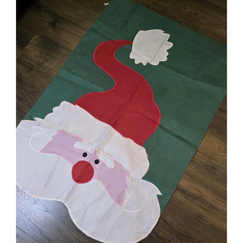 Santa Claus Face Christmas‎ House Flag Banner 28x40 Nylon Garden